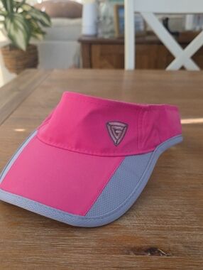 Signature Pink and Gray Sports Visor